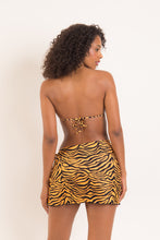 Carregar imagem no visualizador da galeria, Model Back: Rio De Sol Saia Wild-Orange Skirt-Knot