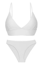 Carregar imagem no visualizador da galeria, Product Front: Rio De Sol Set Set Cotele-Branco Tri-Tank Comfy