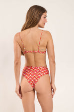 Carregar imagem no visualizador da galeria, Model Back: Rio De Sol Soutien Top Floral-Scales Balconet-Tie