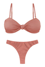 Carregar imagem no visualizador da galeria, Product Front: Rio De Sol Set Set Shimmer-Copper Bandeau-Joy Nice-Fio