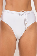 Carregar imagem no visualizador da galeria, Gallery: Rio De Sol Calcinha Bottom Shimmer-White Belted-High-Waist