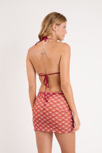 Carregar imagem no visualizador da galeria, Model Back: Rio De Sol Saia Floral-Scales Mini Skirt Ruched