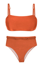 Carregar imagem no visualizador da galeria, Product Front: Rio De Sol Set Set Paprica Bandeau-Reto Hotpants