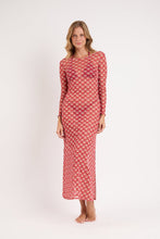 Carregar imagem no visualizador da galeria, Model Front: Rio De Sol Vestido De Praia Floral-Scales Dress Lucy