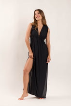 Carregar imagem no visualizador da galeria, Image 04: Rio De Sol Vestido De Praia Black Long Dress Soleil