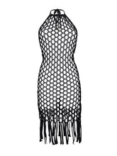 Carregar imagem no visualizador da galeria, Product Front: Rio De Sol Midi Dress Black Serena Dress