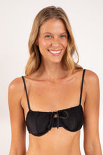 Carregar imagem no visualizador da galeria, Gallery: Rio De Sol Soutien Top Shimmer-Black Balconet-Tie