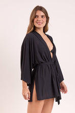 Carregar imagem no visualizador da galeria, Image 03: Rio De Sol Caftans / Saida De Praia Black Kimono