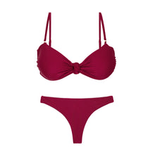 Carregar imagem no visualizador da galeria, Product Front: Rio De Sol Set Set Touch-Carmim Bandeau-Joy Mia