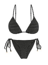 Carregar imagem no visualizador da galeria, Product Front: Rio De Sol Set Set Linea-Black Lia Cheeky-Tie