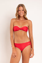Carregar imagem no visualizador da galeria, Model Front: Rio De Sol Calcinha Bottom Microfibra-Chic-Red Madrid