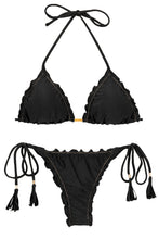 Carregar imagem no visualizador da galeria, Product Front: Rio De Sol Set Set Shimmer-Black Frufru-Fio