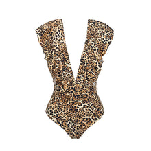 Carregar imagem no visualizador da galeria, Product Front: Rio De Sol Maiô Leopardo Frill
