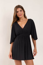 Carregar imagem no visualizador da galeria, Model Front: Rio De Sol Mini Dress Black Mini Dress