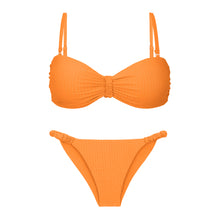 Carregar imagem no visualizador da galeria, Product Front: Rio De Sol Set Set Dots-Mango Bandeau-Crispy Cheeky-Crispy