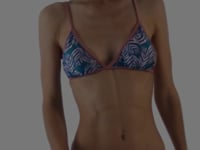 Carregar e reproduzir vídeo no visualizador da Galeria, Video: Rio De Sol Soutien Top Palms-Blue Tri-Fixo