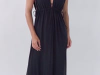 Carregar e reproduzir vídeo no visualizador da Galeria, Video: Rio De Sol Vestido De Praia Black Long Dress Soleil