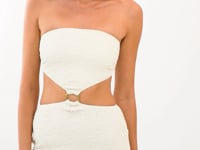 Carregar e reproduzir vídeo no visualizador da Galeria, Video: Rio De Sol Mini Dress Brisa-Offwhite Lulu Dress