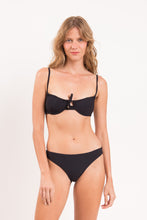 Carregar imagem no visualizador da galeria, Model Front: Rio De Sol Calcinha Bottom Dots-Black Essential-Comfy