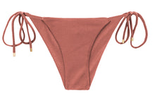 Carregar imagem no visualizador da galeria, Product Front: Rio De Sol Calcinha Bottom Shimmer-Copper Cheeky-Tie