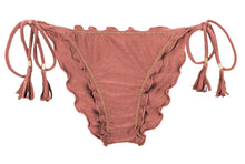 Carregar imagem no visualizador da galeria, Product Front: Rio De Sol Calcinha Bottom Shimmer-Copper Frufru-Comfy