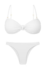 Carregar imagem no visualizador da galeria, Product Front: Rio De Sol Set Set Bora-White Bandeau-Joy Leblon