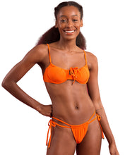 Carregar imagem no visualizador da galeria, Gallery: Rio De Sol Set Set Dots-Orange Balconet-Tie Pipa