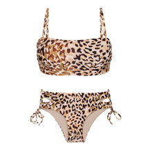 Carregar imagem no visualizador da galeria, Product Front: Rio De Sol Set Set Leopard Bandeau-Reto Madrid