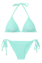 Carregar imagem no visualizador da galeria, Product Front: Rio De Sol Set Set Malibu-Menta Tri-Inv Cheeky-Tie