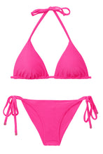 Carregar imagem no visualizador da galeria, Product Front: Rio De Sol Set Set Malibu-Rosa Tri-Inv Cheeky-Tie