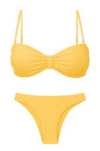 Carregar imagem no visualizador da galeria, Product Front: Rio De Sol Set Set Malibu-Yellow Bandeau-Duo Essential