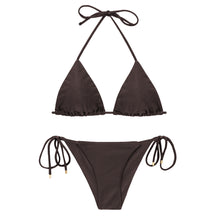 Carregar imagem no visualizador da galeria, Product Front: Rio De Sol Set Set Shimmer-Coffee Tri-Inv Cheeky-Tie