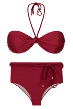 Carregar imagem no visualizador da galeria, Product Front: Rio De Sol Set Set Shimmer-Divino Twist Belted-High-Waist