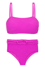 Carregar imagem no visualizador da galeria, Product Front: Rio De Sol Set Set St-Tpz-Pink Reto Hotpant-High