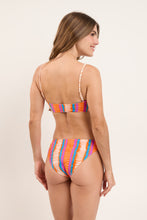 Carregar imagem no visualizador da galeria, Model Back: Rio De Sol Set Set Stripes Bandeau-Reto Essential-Comfy