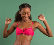 Carregar imagem no visualizador da galeria, Image 12: Rio De Sol Soutien Top Dots-Virtual-Pink Balconet-Tie