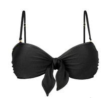 Carregar imagem no visualizador da galeria, Product Front: Rio De Sol Soutien Top Shimmer-Black Bandeau-No