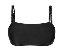 Carregar imagem no visualizador da galeria, Product Front: Rio De Sol Soutien Top Shimmer-Black Bandeau-Reto