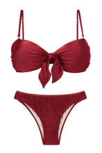 Carregar imagem no visualizador da galeria, Product Front: Rio De Sol Set Set Shimmer-Divino Bandeau-Knot Essential
