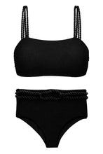 Carregar imagem no visualizador da galeria, Product Front: Rio De Sol Set Set St-Tpz-Black Reto Hotpant-High

