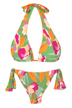 Carregar imagem no visualizador da galeria, Product Front: Rio De Sol Set Set Green-Bloom Halter-Double Italy
