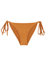 Carregar imagem no visualizador da galeria, Product Front: Rio De Sol Calcinha Bottom Shimmer-Nocciola Cheeky-Tie-Gold
