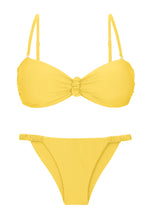 Carregar imagem no visualizador da galeria, Product Front: Rio De Sol Set Set Amarelo Bandeau-Crispy Cheeky-Crispy
