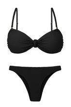 Carregar imagem no visualizador da galeria, Product Front: Rio De Sol Set Set Bora-Black Bandeau-Joy Leblon
