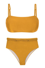 Carregar imagem no visualizador da galeria, Product Front: Rio De Sol Set Set Damasco Bandeau-Reto Hotpants
