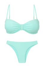 Carregar imagem no visualizador da galeria, Product Front: Rio De Sol Set Set Malibu-Menta Bandeau-Duo Essential
