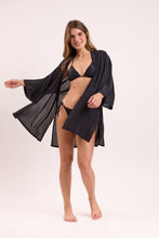 Carregar imagem no visualizador da galeria, Image 11: Rio De Sol Caftans / Saida De Praia Black Kimono
