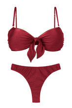 Carregar imagem no visualizador da galeria, Product Front: Rio De Sol Set Set Shimmer-Divino Bandeau-Knot Nice-Fio
