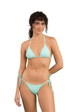 Carregar imagem no visualizador da galeria, Model Front: Rio De Sol Set Set Malibu-Menta Tri-Inv Cheeky-Tie
