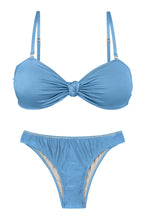 Carregar imagem no visualizador da galeria, Product Front: Rio De Sol Set Set Shimmer-Baltic-Sea Bandeau-Joy Essential
